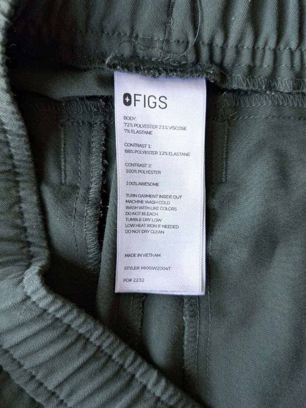 Figs Men's Tansen Jogger Scrub Pant in Moss Green joggers medium tall